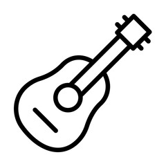 Guitar, music icon. Simple line, outline elements of hipster style icons for ui and ux, website or mobile application on white background