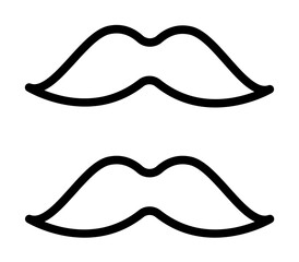 Mustache icon. Simple line, outline elements of hipster style icons for ui and ux, website or mobile application on white background