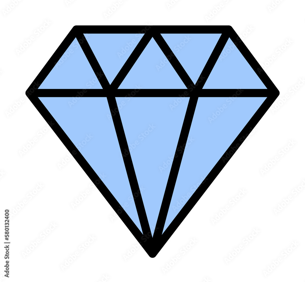 Poster diamond, stone icon. simple color with outline elements of hipster style icons for ui and ux, websit