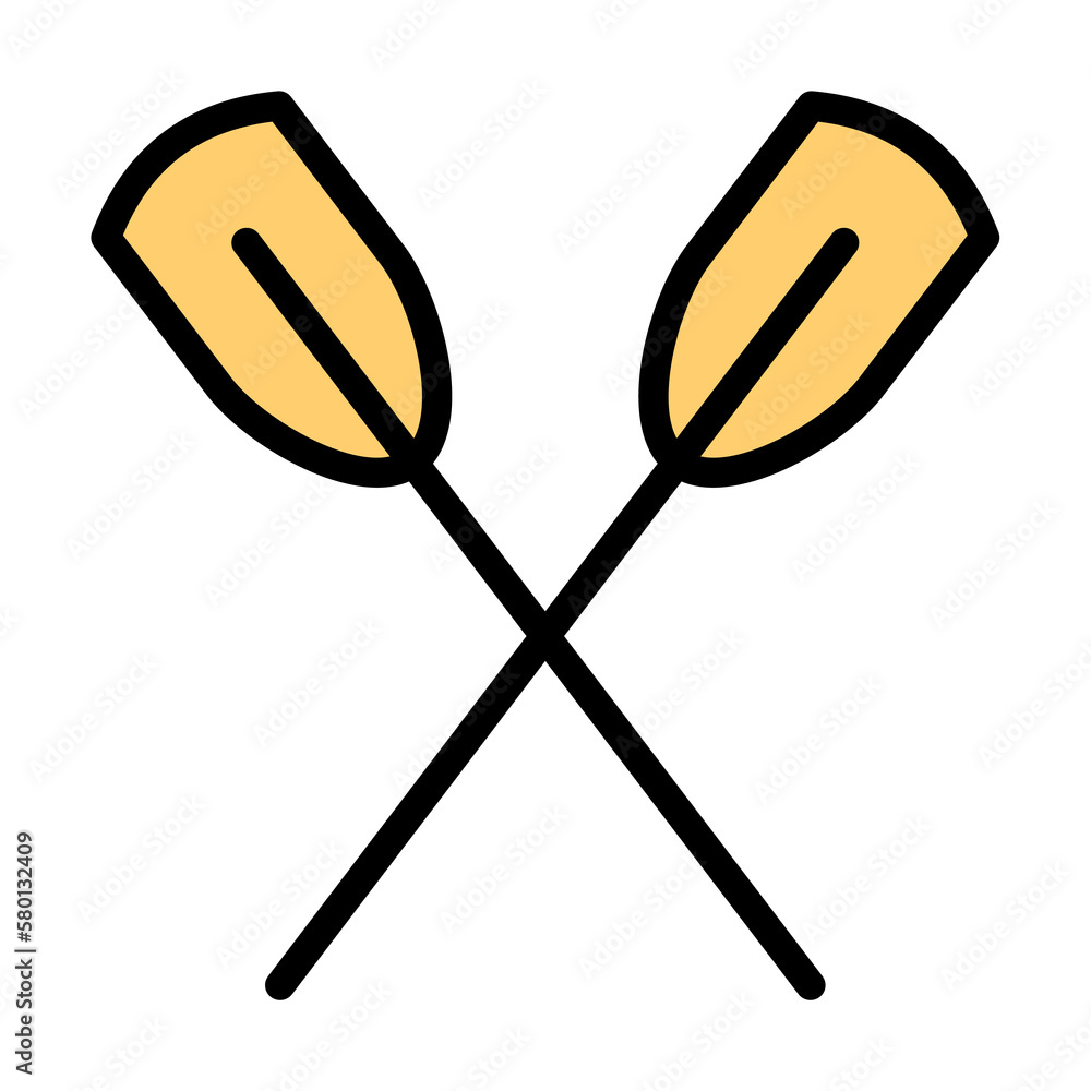 Poster paddle icon. simple color with outline elements of hipster style icons for ui and ux, website or mob