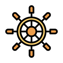Fototapeta premium Helm icon. Simple color with outline elements of hipster style icons for ui and ux, website or mobile application on white background
