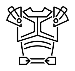 Armor icon. Element of historical games icon on white background