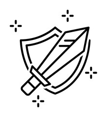 Sword icon. Element of historical games icon on white background