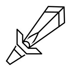 Sword icon. Element of historical games icon on white background