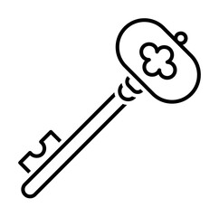 Key icon. Element of historical games icon on white background
