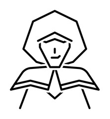 Wizard icon. Element of historical games icon on white background