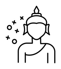 Japan man old history icon. Element of history icon on white background
