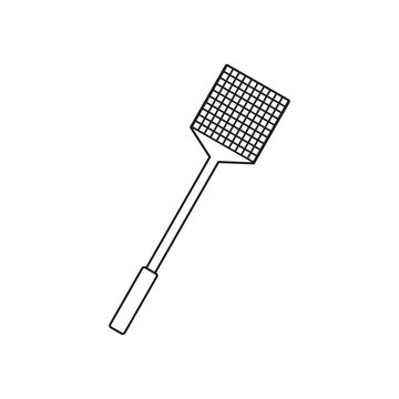 Flyswatter icon. Vector. Line style.