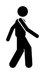 Man, walking icon. Element of human use phone. Premium quality graphic design icon. Signs and symbols collection icon for websites, web design, mobile app on white background