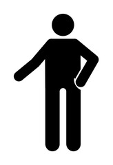 Man, standing, hand pocket icon. Element of human use phone. Premium quality graphic design icon. Signs and symbols collection icon for websites, web design, mobile app on white background