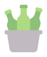 Ice box, Beers icon. Simple color elements of international beer day icons for ui and ux, website or mobile application on white background