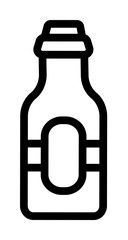 Beer bottle icon. Simple line, outline elements of international beer day icons for ui and ux, website or mobile application on white background