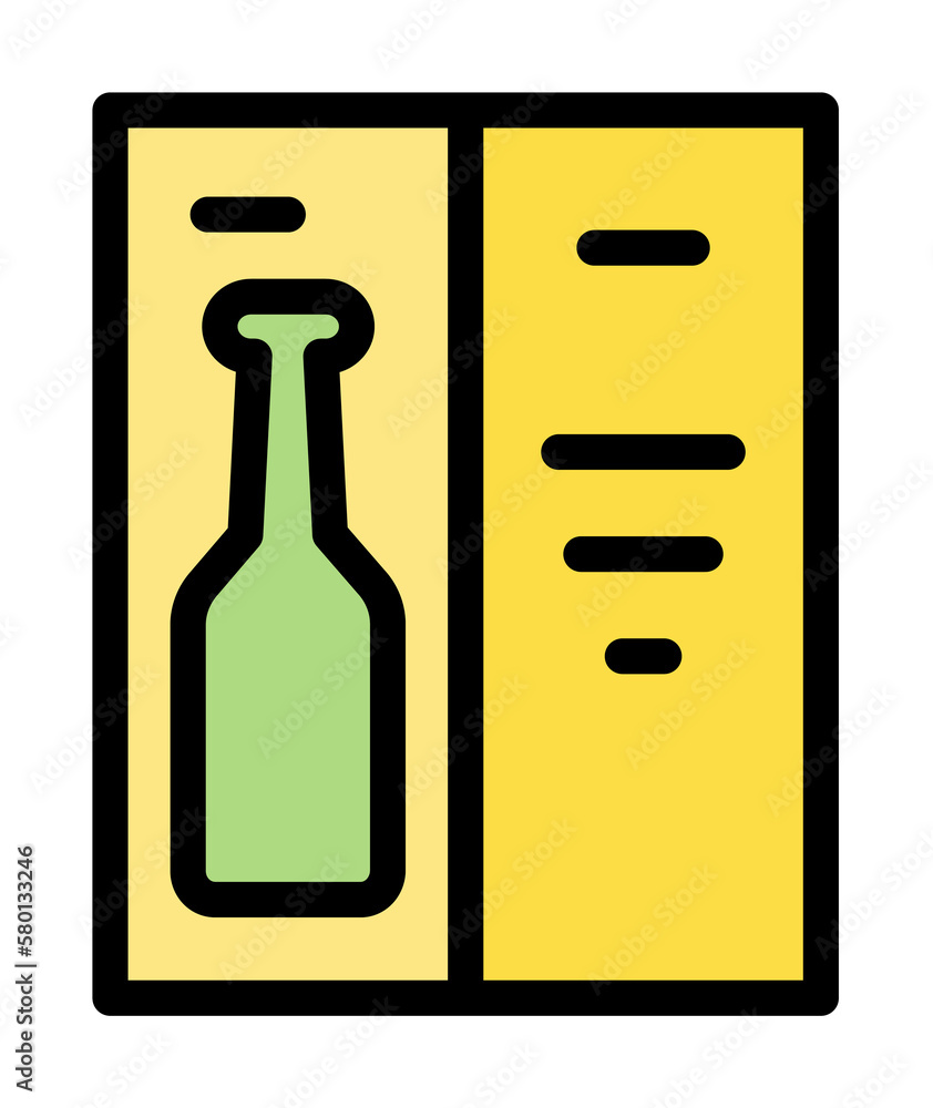 Poster menu, beer, pub icon. simple color with outline elements of international beer day icons for ui and 