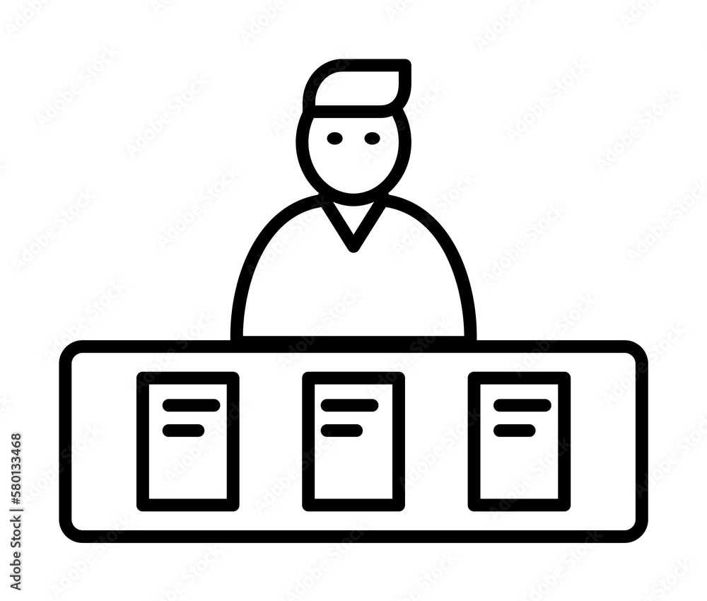 Poster office building icon. element of building icon for mobile concept and web apps. detailed office buil