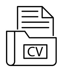 Cv icon. Element of interview icon on white background