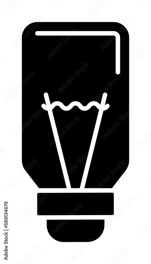 Poster light, light bulb icon. simple lightening icons for ui and ux, website or mobile application on whit