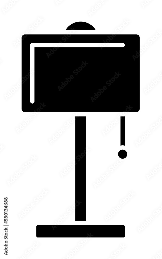Poster light, desk lamp icon. simple lightening icons for ui and ux, website or mobile application on white
