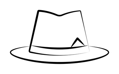 gang, criminal, hat, mafia icon. Element of crime icon for mobile concept and web apps. Hand drawn gang, criminal, hat, mafia icon can be used for web and mobile on white background