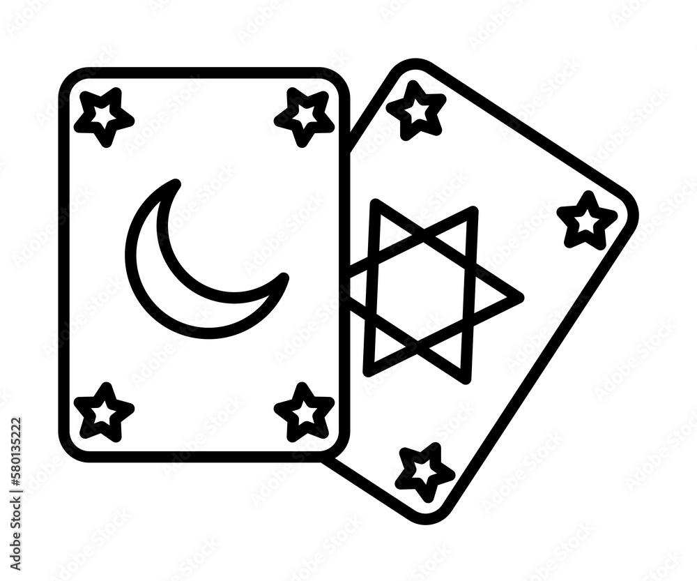 Poster magic card icon. element of magic for mobile concept and web apps icon. thin line icon for website d