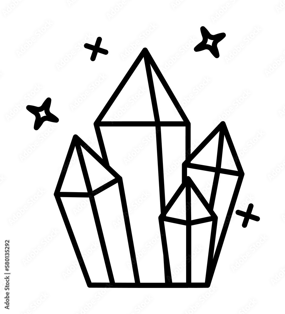 Poster gem, diamond, magic icon. element of magic for mobile concept and web apps icon. thin line icon for 
