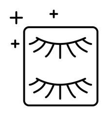 Eyelashes, false icon. Simple line, outline makeup icons for ui and ux, website or mobile application on white background