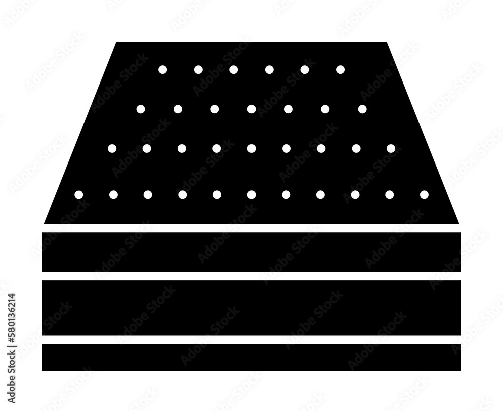 Poster mattress, layers icon. simple convenience for sleeping icons for ui and ux, website or mobile applic