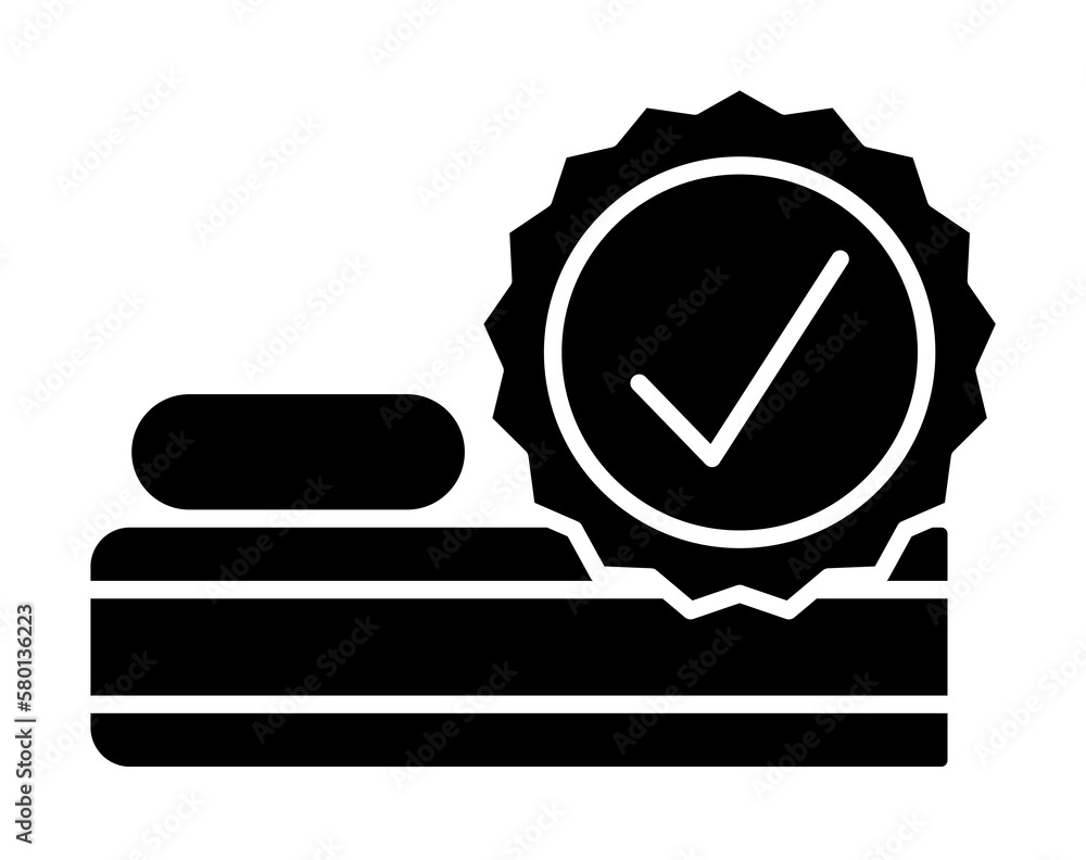 Poster mattress, quality mark icon. simple convenience for sleeping icons for ui and ux, website or mobile 