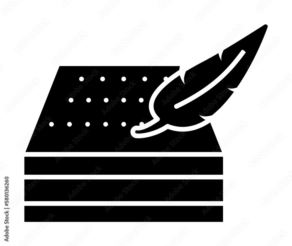 Poster mattress, feather icon. simple convenience for sleeping icons for ui and ux, website or mobile appli