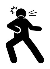 Aggressive, brutal, defiant, hostile icon. Element of negative character traits icon. Premium quality graphic design icon. Signs and symbols collection icon for websites on white background