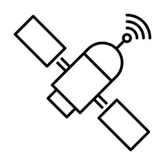 Satellite icon. Element of news thin line icon on white background