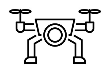 Drone icon. Element of news thin line icon on white background
