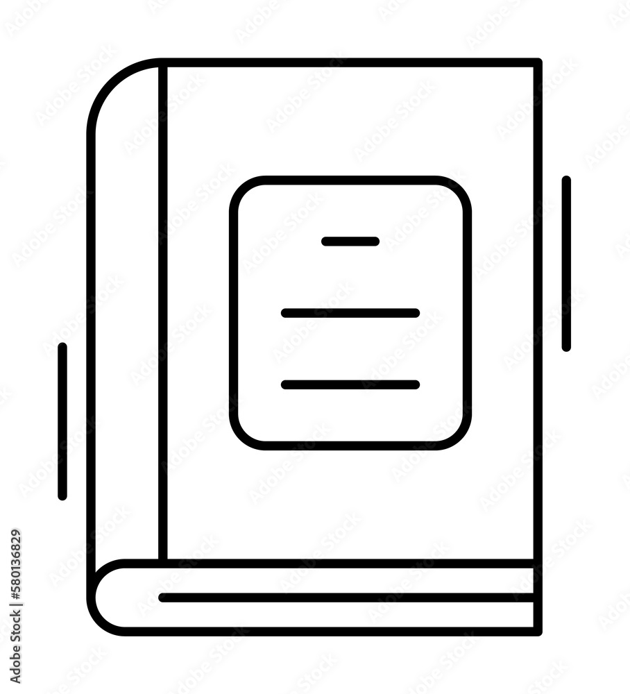 Poster book icon. simple line, outline elements of office tool icons for ui and ux, website or mobile appli