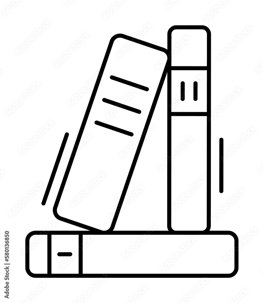 Poster books icon. simple line, outline elements of office tool icons for ui and ux, website or mobile appl