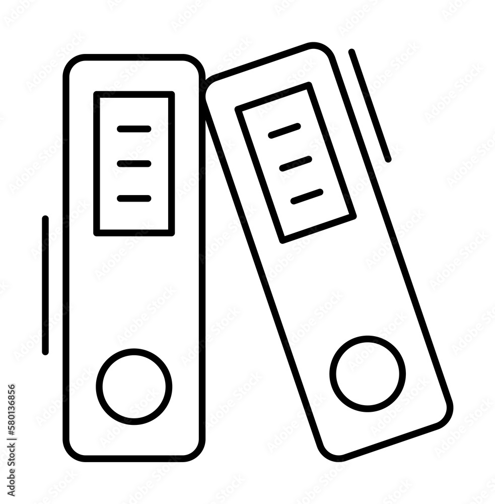 Poster archive icon. simple line, outline elements of office tool icons for ui and ux, website or mobile ap
