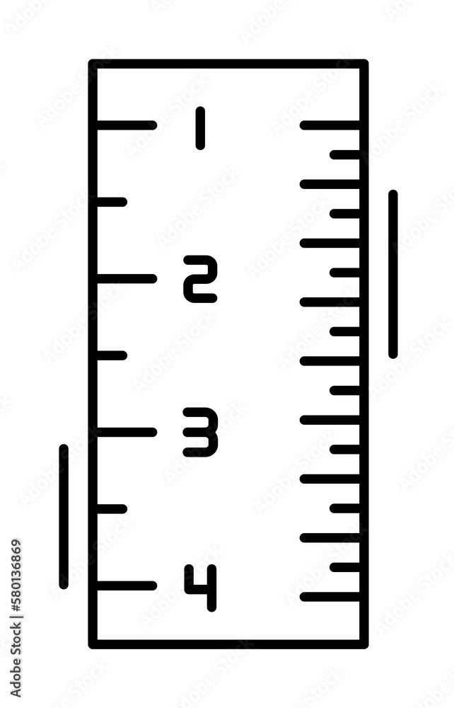 Poster ruler icon. simple line, outline elements of office tool icons for ui and ux, website or mobile appl