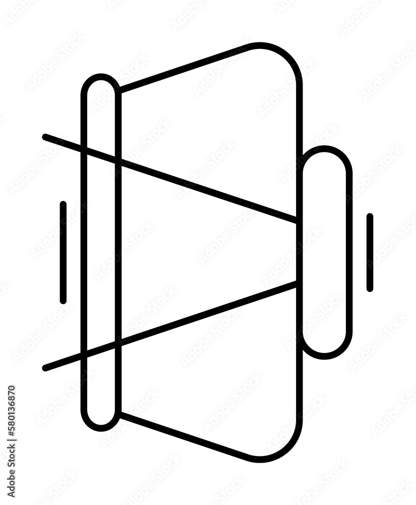 Aufkleber clip icon. simple line, outline elements of office tool icons for ui and ux, website or mobile appli
