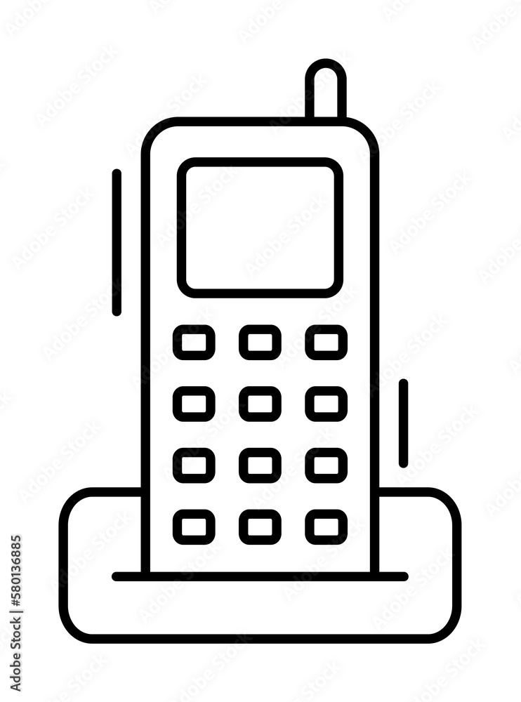 Poster phone icon. simple line, outline elements of office tool icons for ui and ux, website or mobile appl
