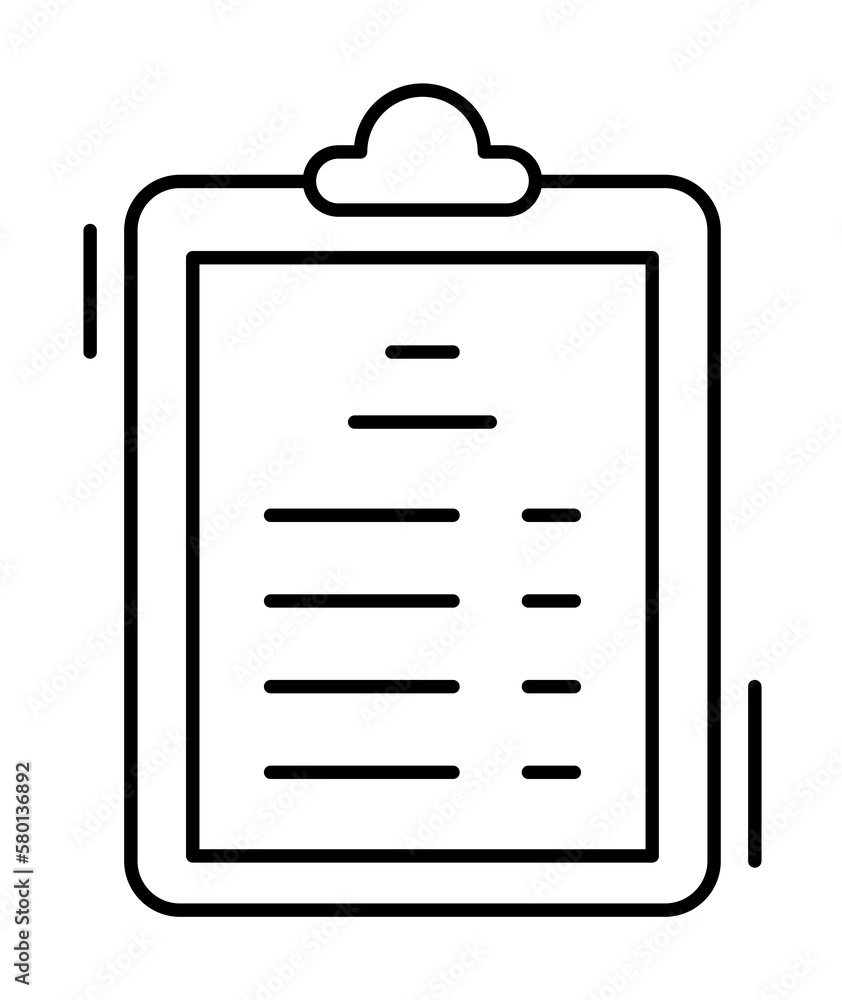 Poster clipboard icon. simple line, outline elements of office tool icons for ui and ux, website or mobile 