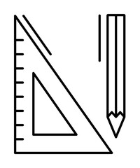 Rulers icon. Simple line, outline elements of office tool icons for ui and ux, website or mobile application on white background