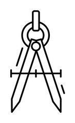 Compass icon. Simple line, outline elements of office tool icons for ui and ux, website or mobile application on white background