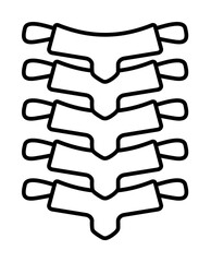 Anatomy backbone spine icon. Simple line outline orthopedics icons for ui and ux website or mobile application on white background