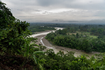Fototapeta na wymiar Forest, roads and nature of the Ecuadorian jungle