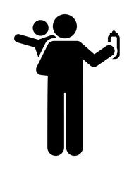 Baby, crying, milk, father icon. Element of parent icon. Premium quality graphic design icon. Signs and symbols collection icon for websites, web design on white background