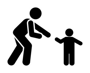 Walk, father, baby icon. Element of parent icon. Premium quality graphic design icon. Signs and symbols collection icon for websites, web design on white background