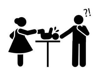 Baby, father, angry, mother icon. Element of parent icon. Premium quality graphic design icon. Signs and symbols collection icon for websites, web design on white background