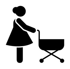 Mother, baby, walk icon. Element of parent icon. Premium quality graphic design icon. Signs and symbols collection icon for websites, web design on white background