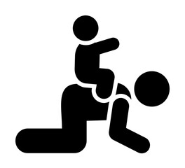 Dad, happy, baby, play icon. Element of parent icon. Premium quality graphic design icon. Signs and symbols collection icon for websites, web design on white background