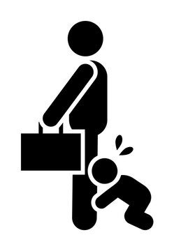 Father, Businessman, Crying, Baby Icon. Element Of Parent Icon. Premium Quality Graphic Design Icon. Signs And Symbols Collection Icon For Websites, Web Design On White Background