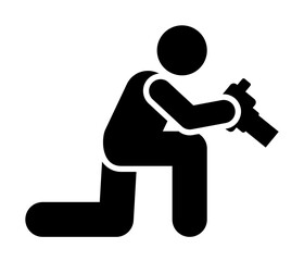 Camera, outdoor, man, photo pictogram icon. Element of photographer pictogram icon on white background