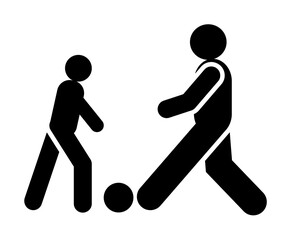 Child, ball, football, father icon. Element of positive parents icon